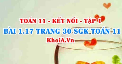 Bài 1.17 trang 30 SGK Toán 11 tập 1 Kết nối tri thức